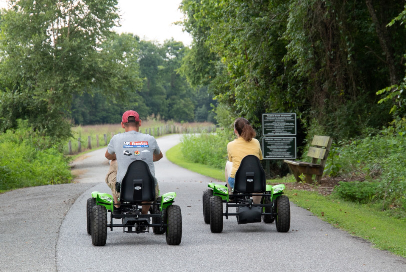 People riding on Yadkin valley River Greenway